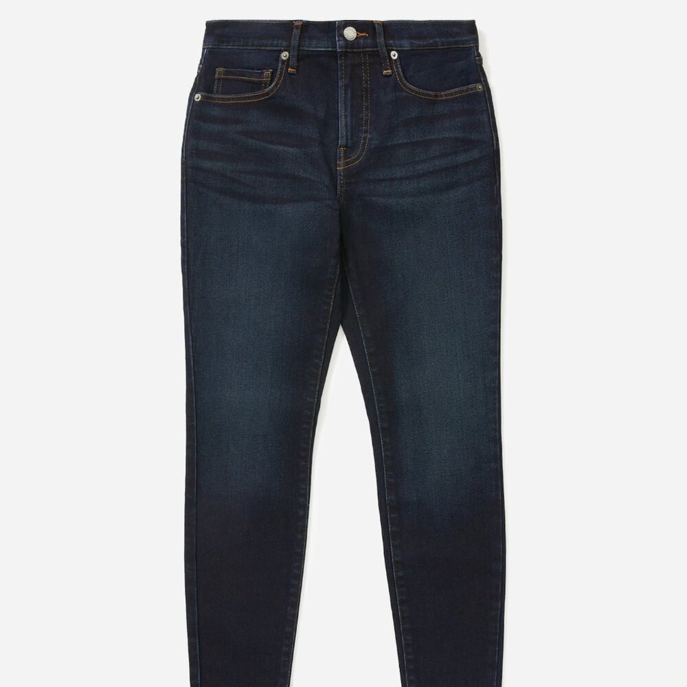 Everlane Authentic Stretch High-Rise Skinny Jean in Deep Indigo Size 30 - Picture 4 of 12